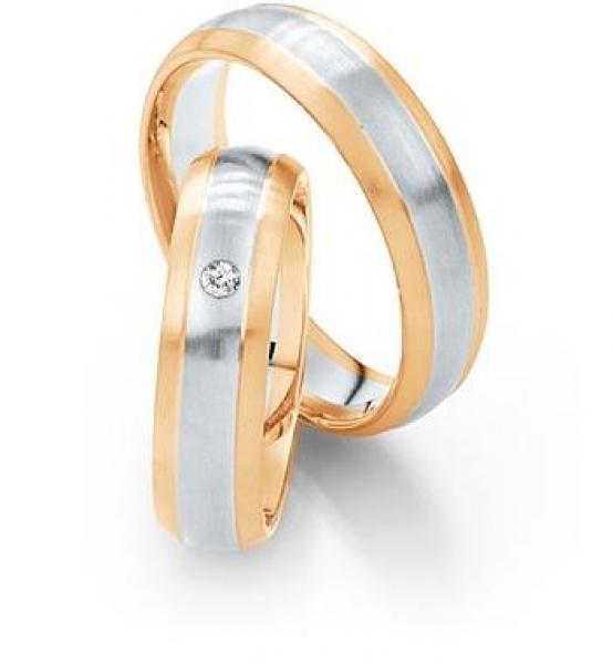 Trauringe Weiss-Gelbgold von Saint Maurice 812120 / 812130