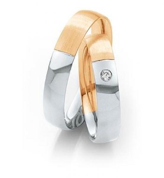 Trauringe Weiss-Gelbgold von Saint Maurice DR 812160 / HR 812170