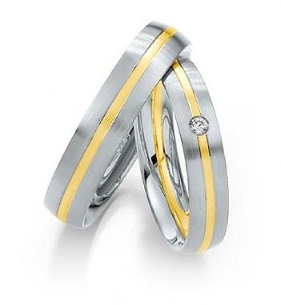 Trauringe Weiss-Gelbgold von Saint Maurice 812180 / 812190