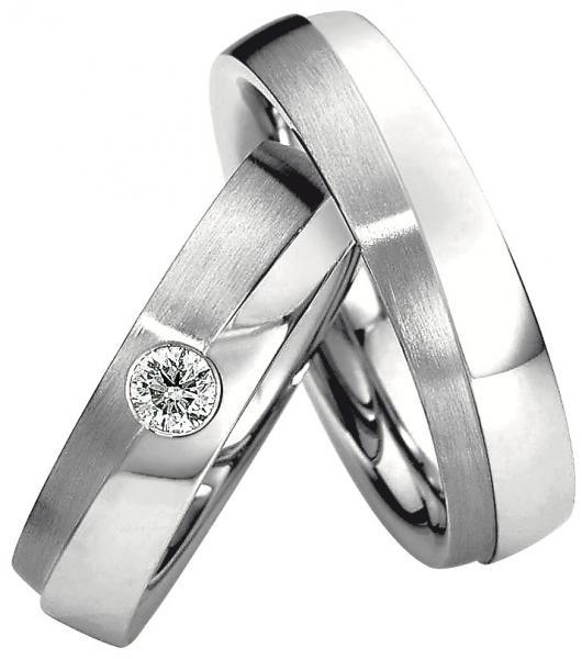 Trauringe Weissgold von Saint Maurice 49-81342 + 49-81343