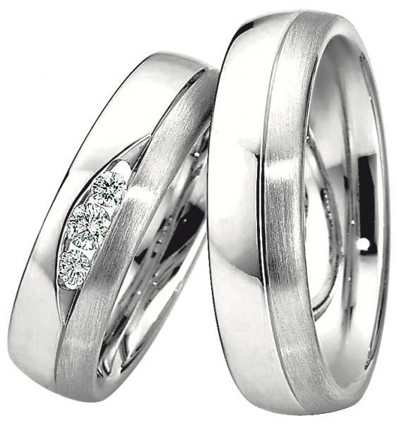 Trauringe Weissgold von Saint Maurice 49-81344 + 49-81345