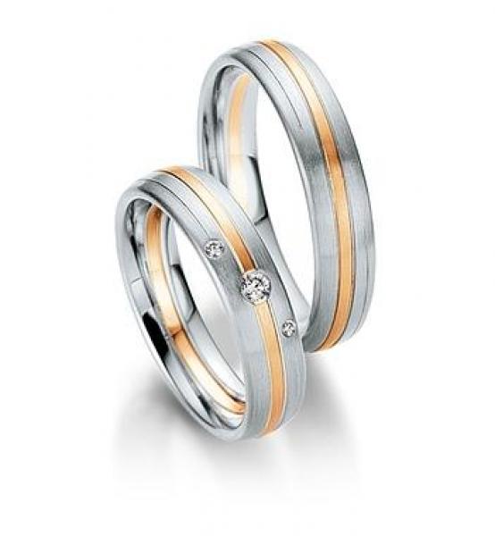 Trauringe Weiss-Gelbgold von Saint Maurice DR 814180 / HR 814190