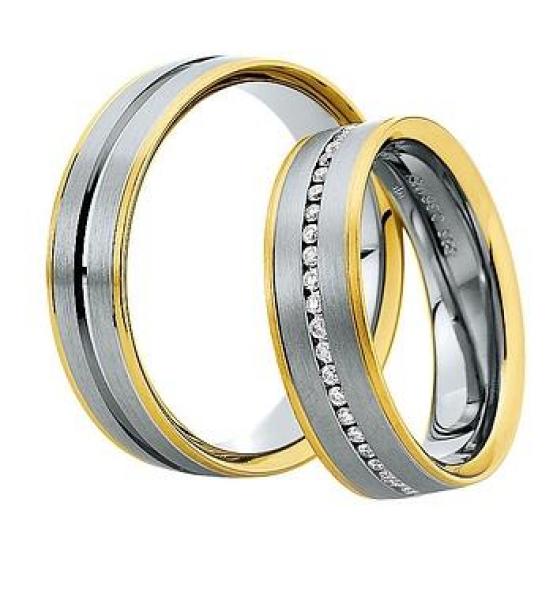 Trauringe Weiss-Rotgold von Saint Maurice DR 816360 / HR 816370