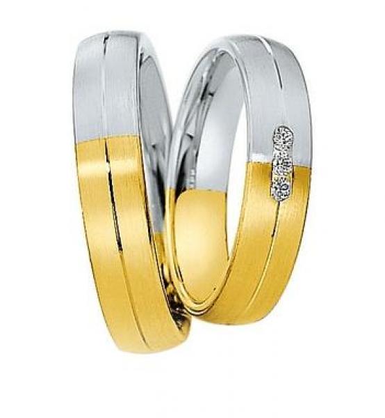 Trauringe Weiss-Gelbgold von Saint Maurice 820240 / 820250