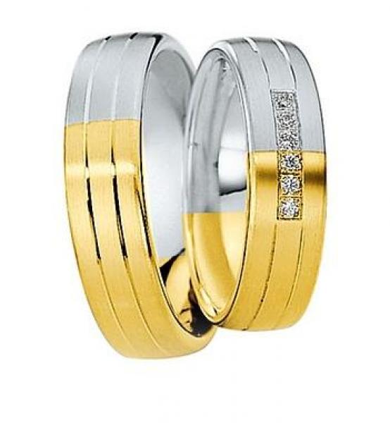 Trauringe Weiss-Gelbgold von Saint Maurice 820280 / 820290