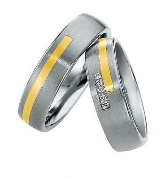 Trauringe Weiss-Rotgold von Saint Maurice 820340 / 820350