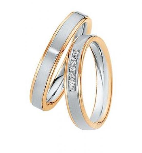 Trauringe Weiss-Rotgold von Saint Maurice 820360 / 820370