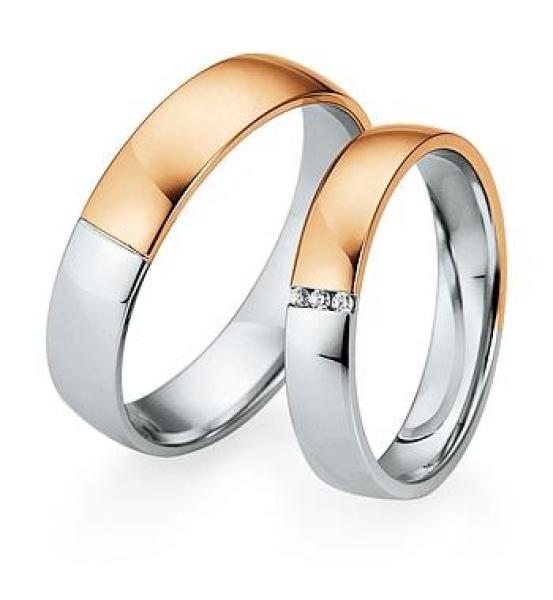 Partnerringe Weiss-Gelbgold von Saint Maurice DR 841330 / HR 841340