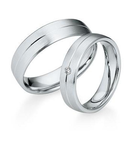 Trauringe Weissgold von Saint Maurice 841350 + 841360