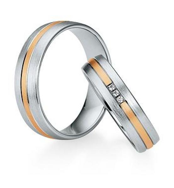 Trauringe Weiss-Gelbgold von Saint Maurice DR 841390 / HR 841400