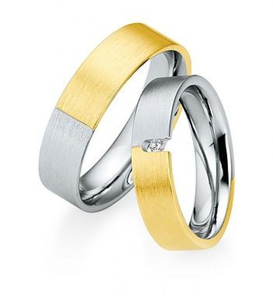 Partnerringe Weiss-Gelbgold von Saint Maurice DR 841410 / HR 841420