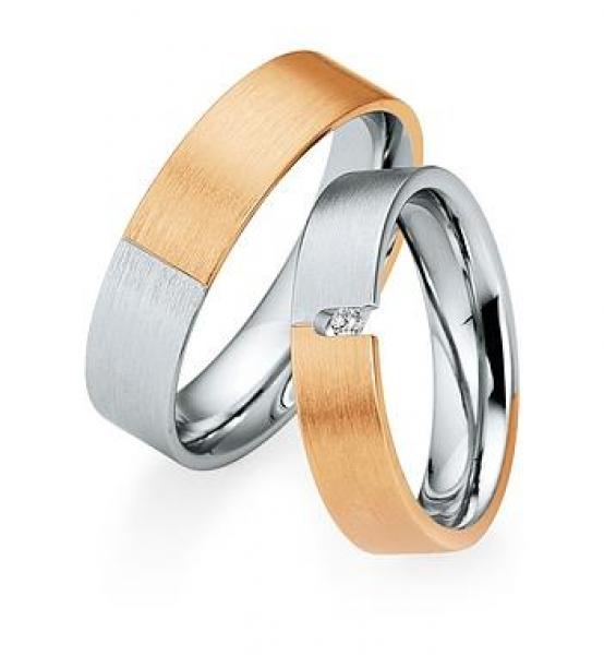 Partnerringe Weiss-Gelbgold von Saint Maurice DR 841410 / HR 841420