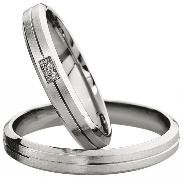 Trauringe Weissgold von Saint Maurice 49-87040 + 49-87041