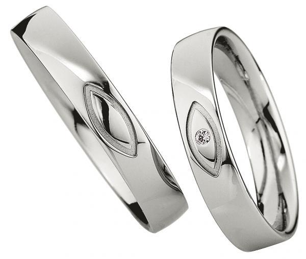 Trauringe Weissgold von Saint Maurice 49-87042 + 49-87043