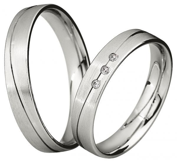 Trauringe Weissgold von Saint Maurice 49-87044 + 49-87045