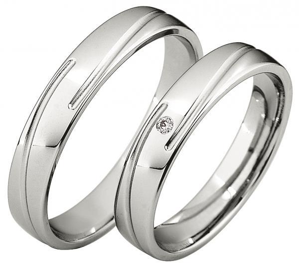 Trauringe Weissgold von Saint Maurice 49-87046 + 49-87047