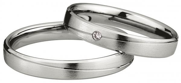 Trauringe Weissgold von Saint Maurice 49-87048 + 49-87049