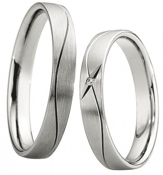 Trauringe Weissgold von Saint Maurice 49-87052 + 49-87053