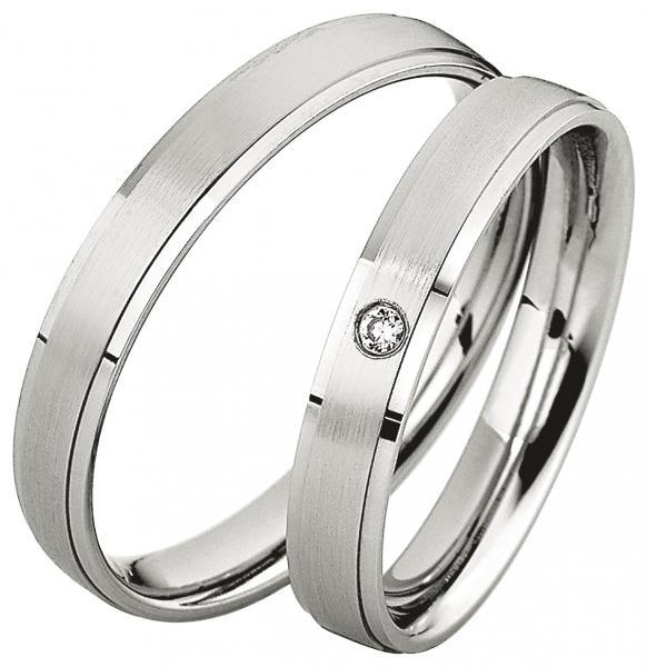 Trauringe Weissgold von Saint Maurice 49-87054 + 49-87055