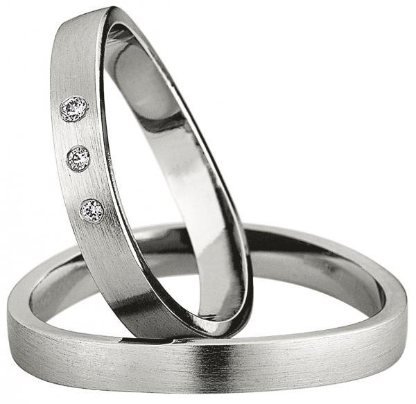 Trauringe Weissgold von Saint Maurice 49-87058 + 49-87059