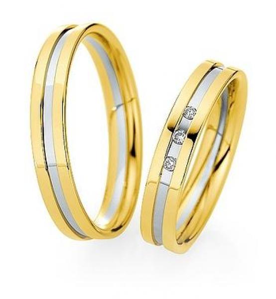 Trauringe Weiss-Rotgold von Saint Maurice 870720 / 870730