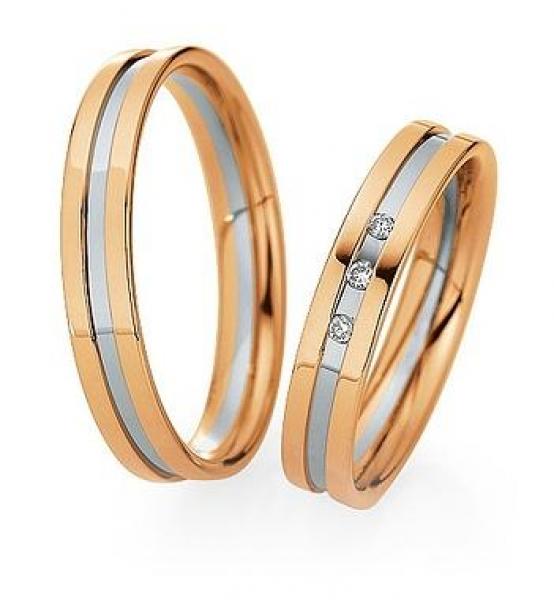 Trauringe Weiss-Rotgold von Saint Maurice 870720 / 870730