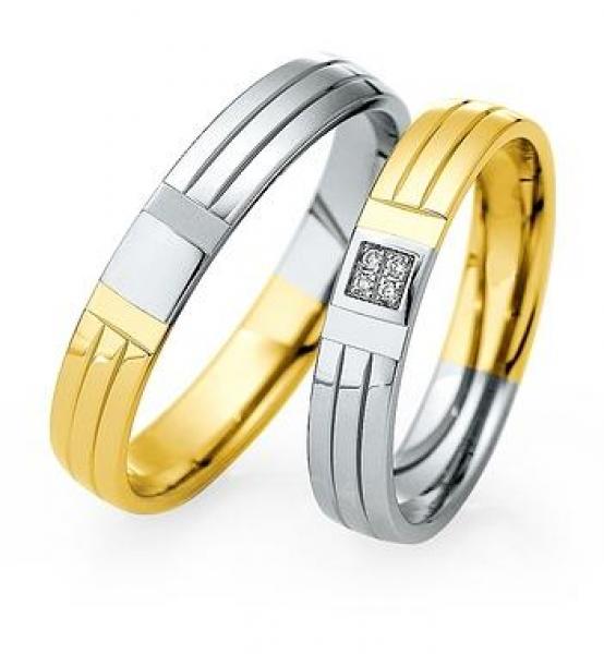 Trauringe Weiss-Rotgold von Saint Maurice 870780 / 870790