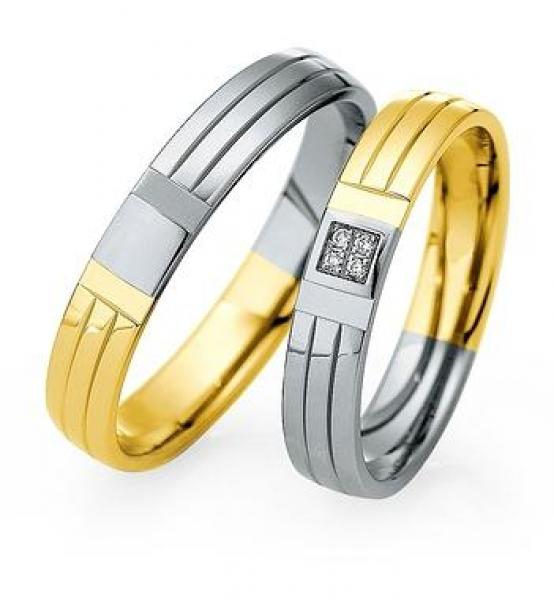 Trauringe Weiss-Rotgold von Saint Maurice 870780 / 870790