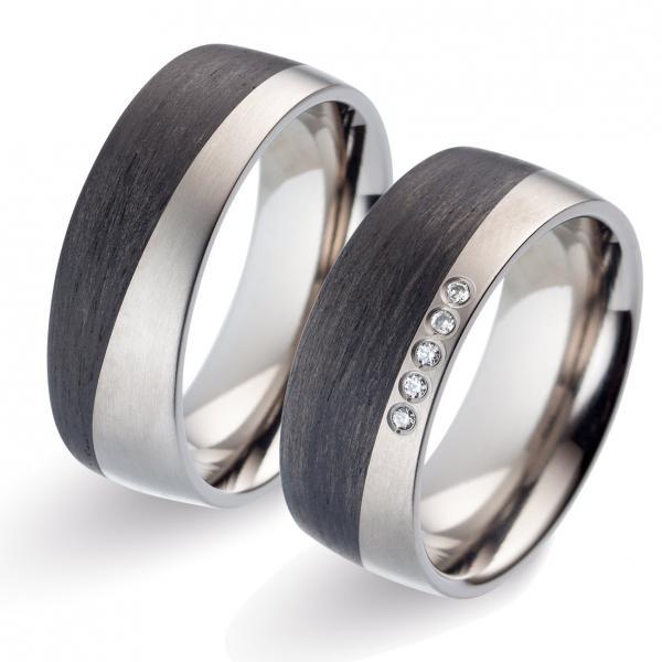 Trauringe Carbon von Titan Factory 52469/001/000/2050