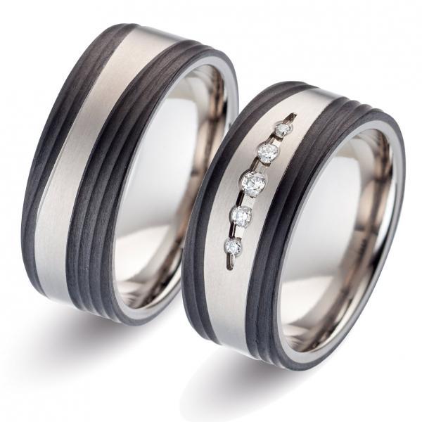 Trauringe Carbon von Titan Factory 52481/001/000/2050