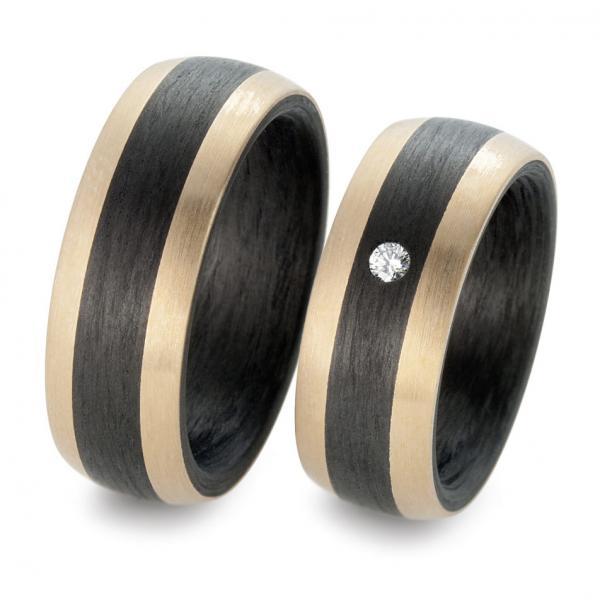 Trauringe Carbon von Titan Factory 59319/003/005/N556