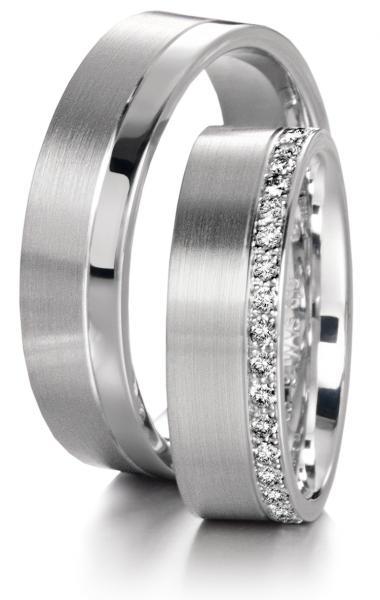 Trauringe Weissgold von Furrer Jacot 62-52240 + 71-26240