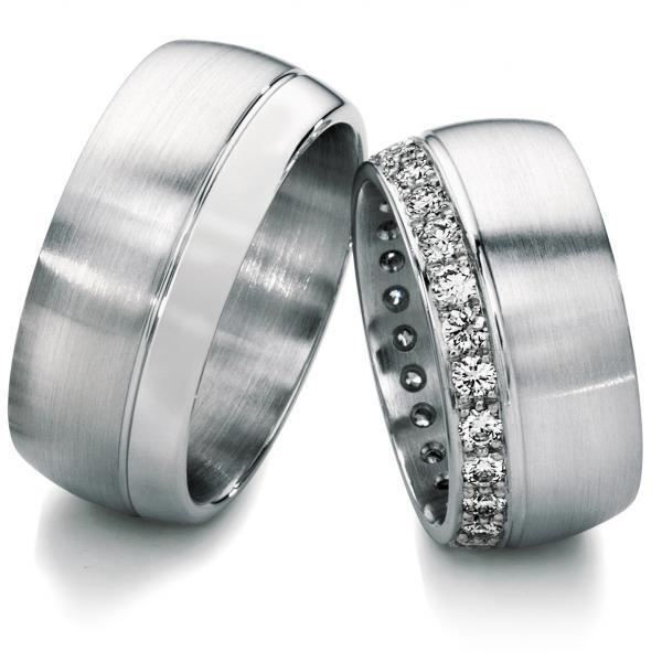 Trauringe Weissgold von Furrer Jacot 62-52500 + 71-26500