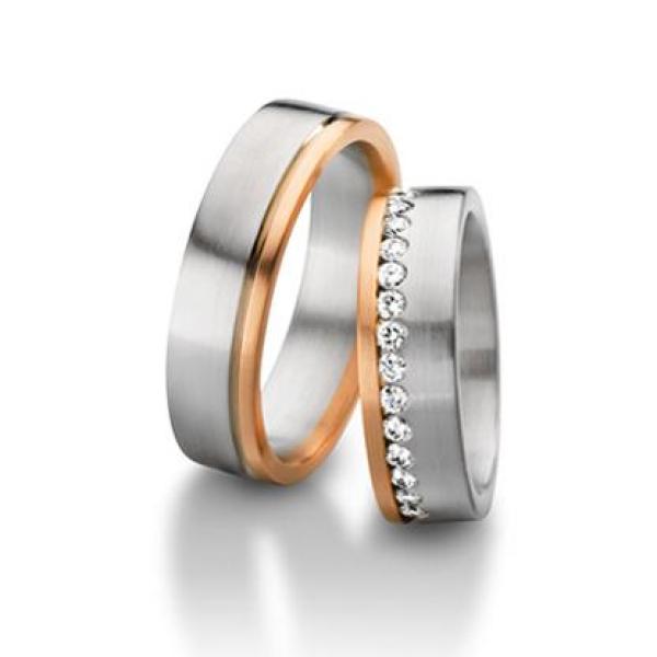 Trauringe Weiss-Rotgold von Furrer Jacot 62-52590-0-0