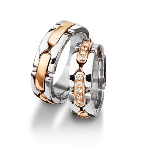 Trauringe Weiss-Rotgold von Furrer Jacot 62-52940-0-0