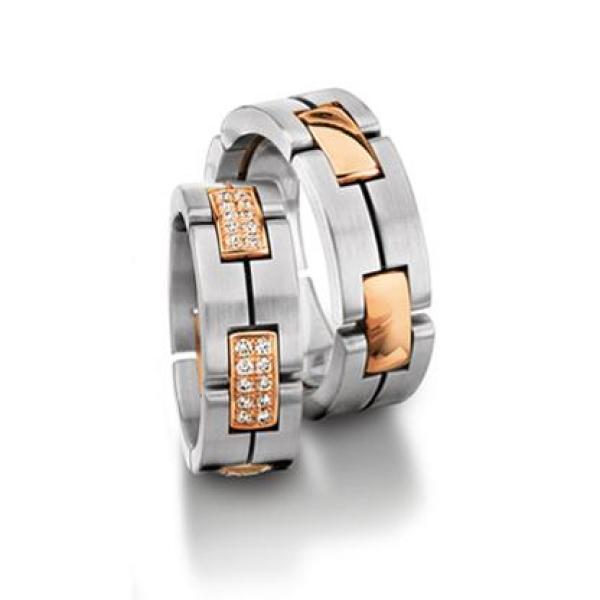 Trauringe Weiss-Rotgold von Furrer Jacot 62-53000-0-0