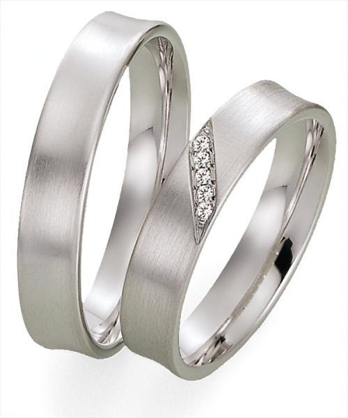 Trauringe Weissgold von Gettmann 6083.45 + 6083.45