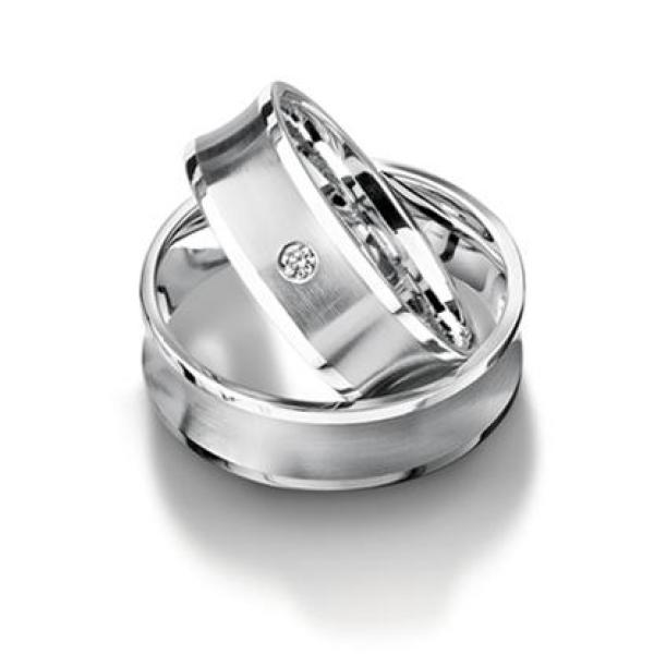 Trauringe Platin von Furrer Jacot 71-80730 + 71-24730