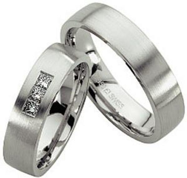 Trauringe Platin von Furrer Jacot 71-81670 + 71-25670