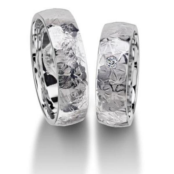 Trauringe Weissgold von Furrer Jacot 71-84040 + 71-29040