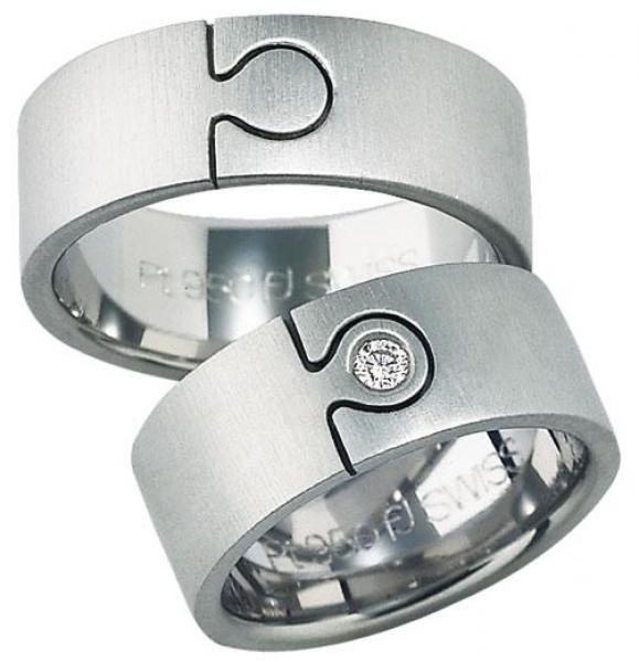 Trauringe Weissgold von Furrer Jacot 71-79720 + 71-22720