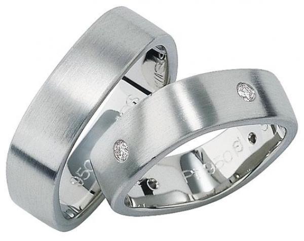 Trauringe Weissgold von Furrer Jacot 71-79740 + 71-22740