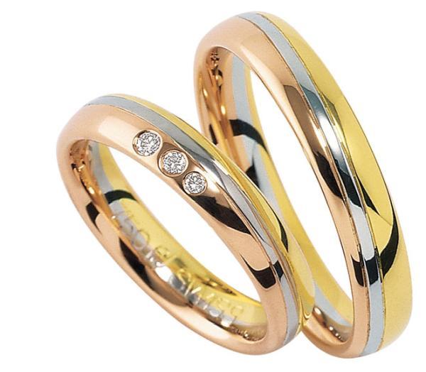 Trauringe Tricolour von Furrer Jacot 71-7628B-0-0