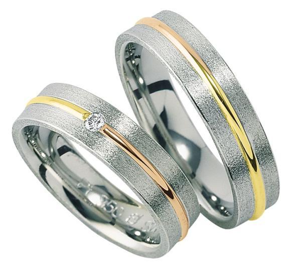 Trauringe Tricolour von Furrer Jacot 71-7829N + 71-2129N