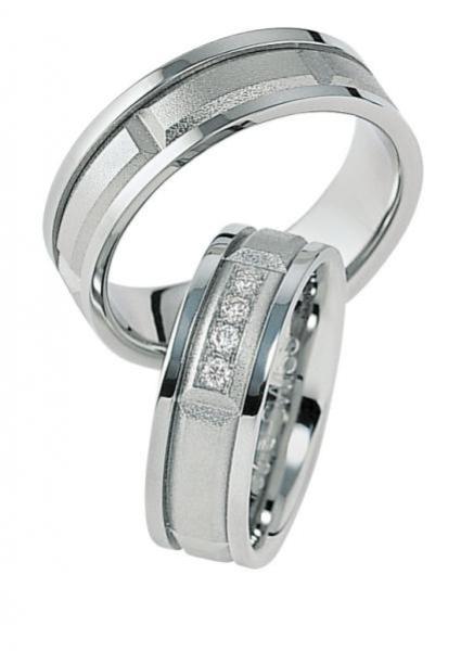 Trauringe Weissgold von Furrer Jacot 71-79530 + 71-23530