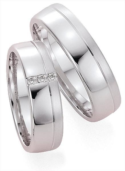 Trauringe Weissgold von Gettmann 6084.60 + 6084.60