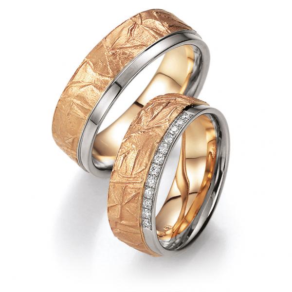 Trauringe Weiss-Rosegold von Bayer 90004-071