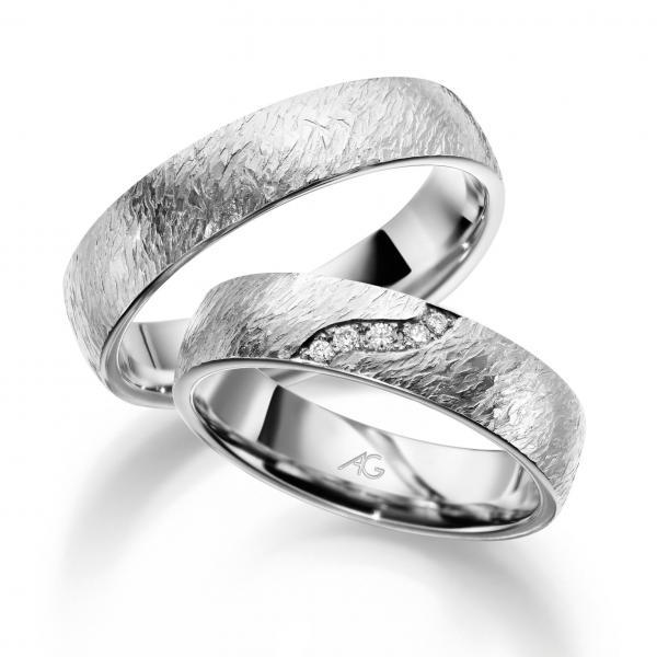 Trauringe Weissgold von Gerstner 4/28678/4 + 28678/5