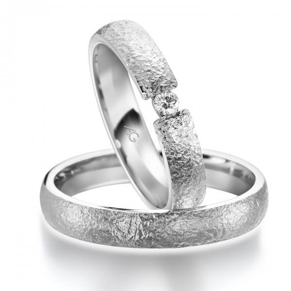 Trauringe Weissgold von Gerstner 4/28680/4 + 28680/4