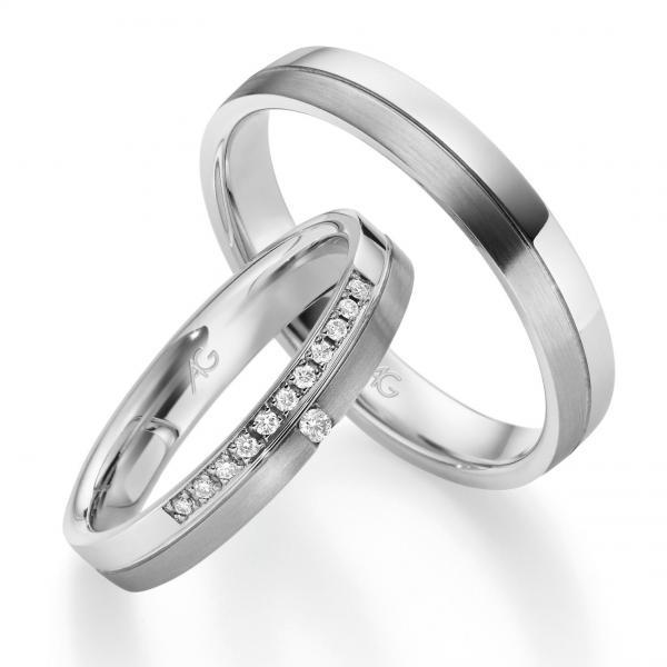 Trauringe Weissgold von Gerstner 4/28700/3.5